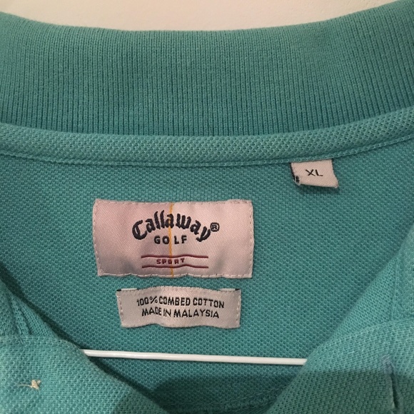 Men's Teal Callaway Golf Polo Tee Embroidred Logo - Picture 5 of 6